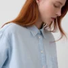 Stor denimskjorta