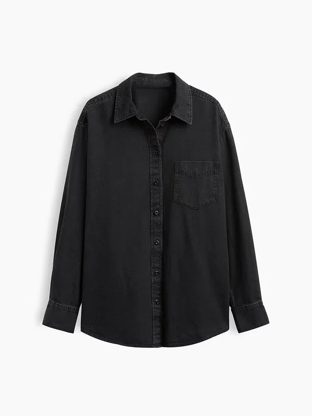 Stor denimskjorta