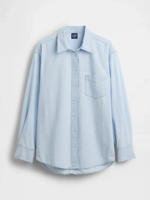 Stor denimskjorta