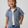 Stor skjorta i gingham-denim för Baby & Småbarn