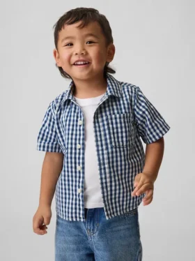 Stor skjorta i gingham-denim för Baby & Småbarn
