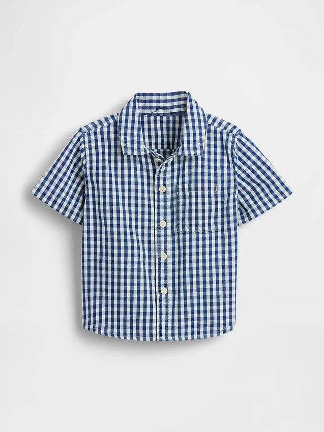 Stor skjorta i gingham-denim för Baby & Småbarn