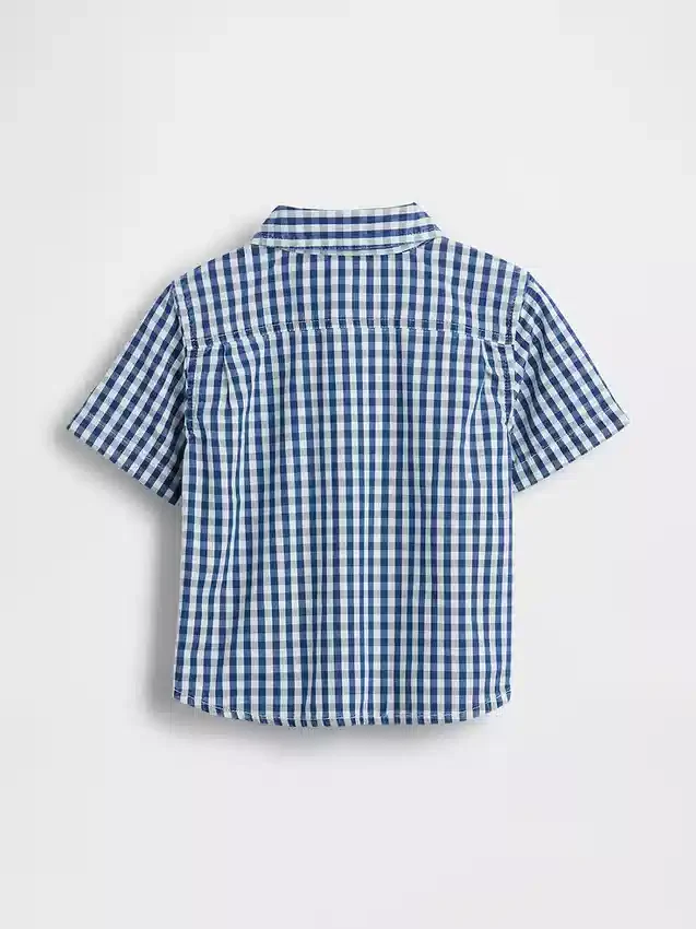Stor skjorta i gingham-denim för Baby & Småbarn