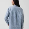 Stor skjorta i randig denim