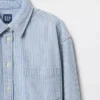 Stor skjorta i randig denim