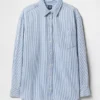 Stor skjorta i randig denim