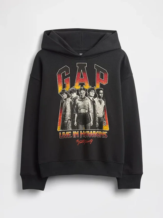 Stranger Things barn-hoodie i Vintagesoft med tryck