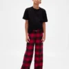 Stranger Things barnpyjamasbyxor i återvunnen flanell