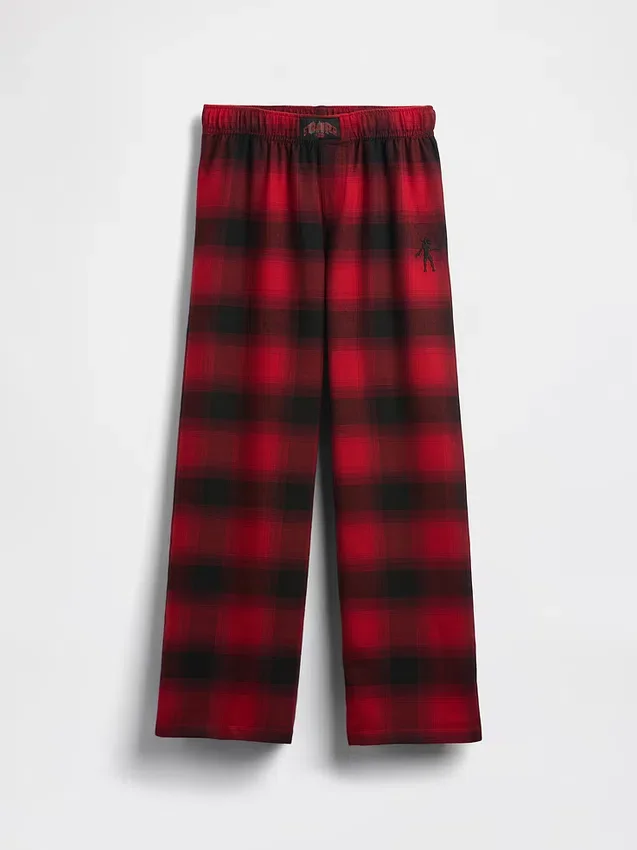 Stranger Things barnpyjamasbyxor i återvunnen flanell