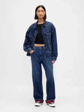 Stranger Things extra baggy jeans för vuxna med flanellfoder