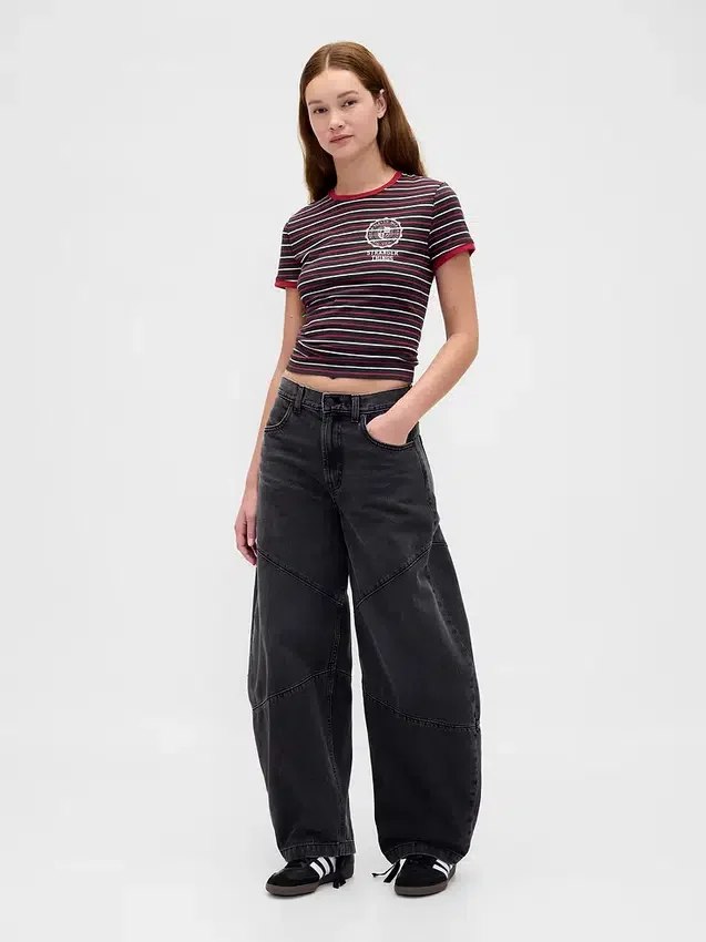 Stranger Things T-shirt i ekologisk bomull, Vintagesoft, kort modell