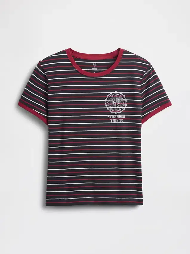 Stranger Things T-shirt i ekologisk bomull, Vintagesoft, kort modell