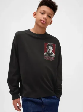 Stranger Things-T-shirt med tryck för barn