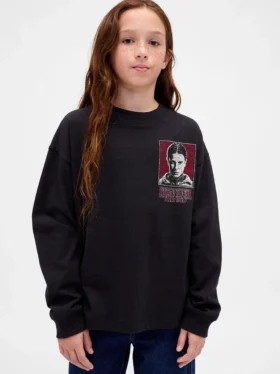 Stranger Things-T-shirt med tryck för barn