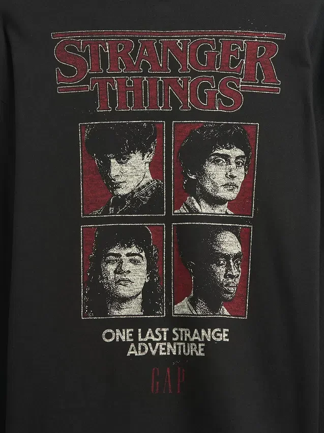 Stranger Things-T-shirt med tryck för barn