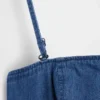 Strapless maxiklänning i denim