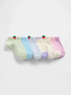 Strawberry No Show-strumpor för Baby & Småbarn (7-pack)