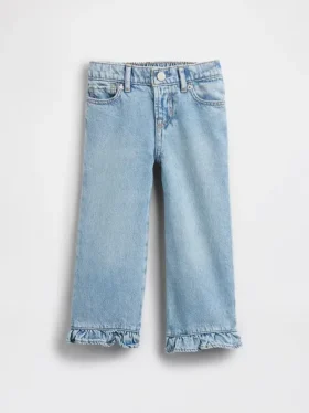 Stride-jeans med volangkant för Baby & Småbarn
