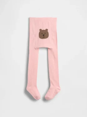 Strumpbyxor med björnmönster i pointelle för Baby & Småbarn