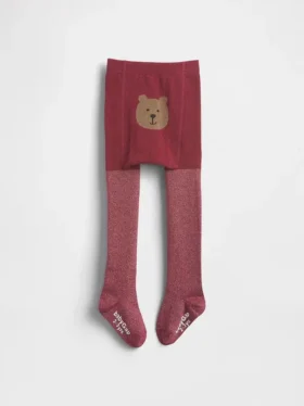 Strumpbyxor med glitter och björnmotiv för Baby & Småbarn