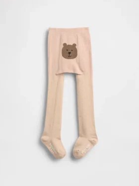 Strumpbyxor med glitter och björnmotiv för Baby & Småbarn