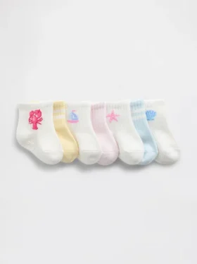 Strumpor för småbarn, Beachy Quarter Crew (7-pack)