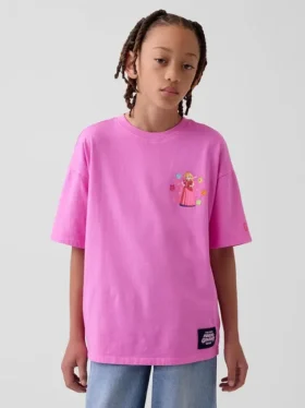 Super Mario-T-shirt med tryck i avslappnad passform för barn