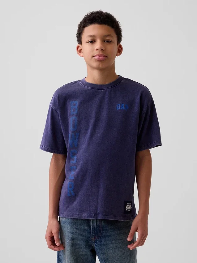 Super Mario-T-shirt med tryck i avslappnad passform för barn