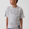 Super Mario-T-shirt med tryck i avslappnad passform för barn