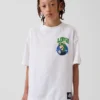 Super Mario-T-shirt med tryck i avslappnad passform för barn