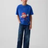 Super Mario-T-shirt med tryck i avslappnad passform för barn
