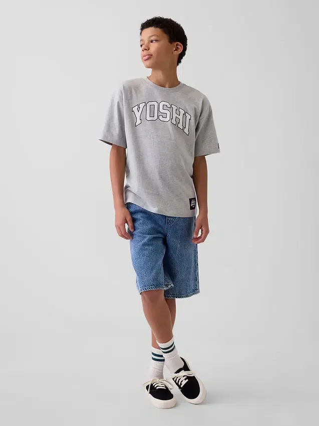 Super Mario-T-shirt med tryck i avslappnad passform för barn