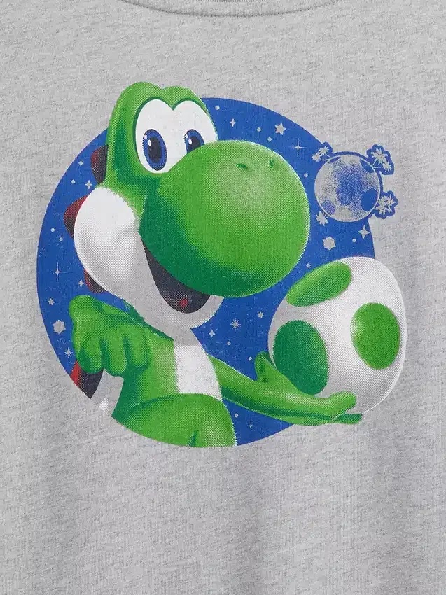 Super Mario-T-shirt med tryck i avslappnad passform för barn