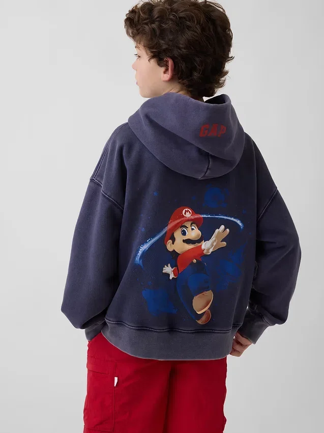 Super Mario Vintagesoft Relaxed-hoodie för barn