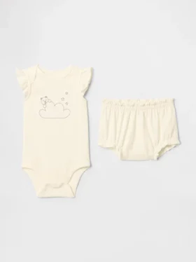 Supima®-bodysuit med björnmotiv för spädbarn