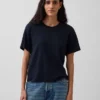 Supima®-bomullst-shirt i avslappnad passform