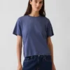 Supima®-bomullst-shirt i avslappnad passform