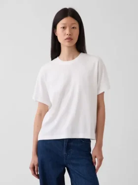 Supima®-bomullst-shirt i avslappnad passform