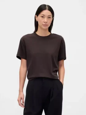 Supima®-bomullst-shirt i avslappnad passform