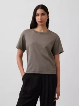 Supima®-bomullst-shirt i avslappnad passform