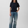 Supima®-bomullst-shirt i avslappnad passform