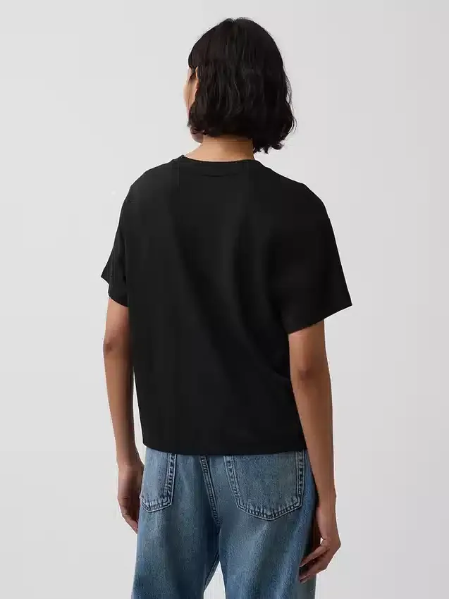 Supima®-bomullst-shirt i avslappnad passform