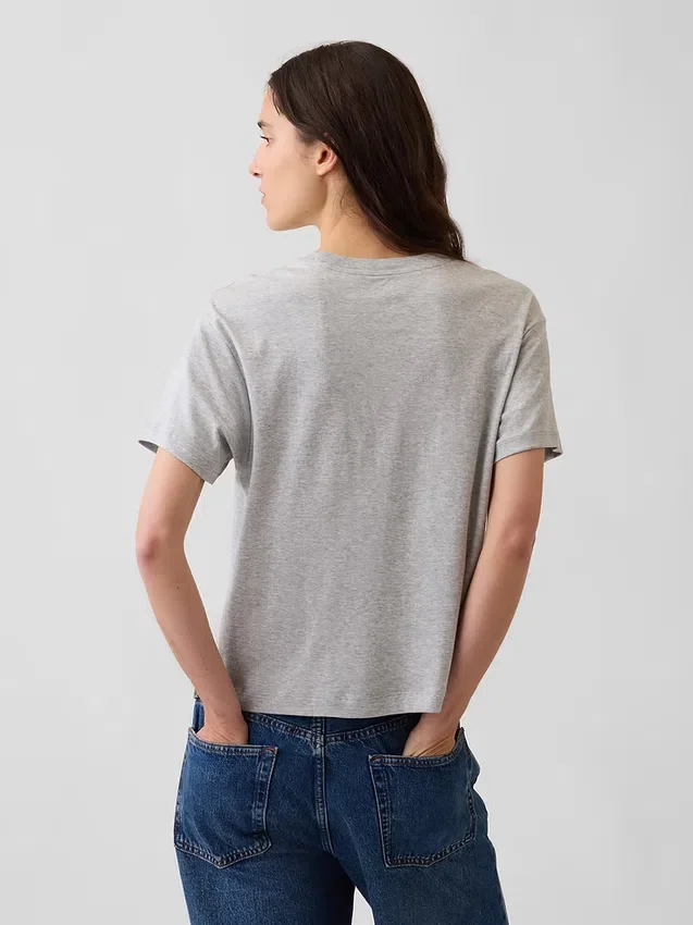 Supima®-bomullst-shirt i avslappnad passform