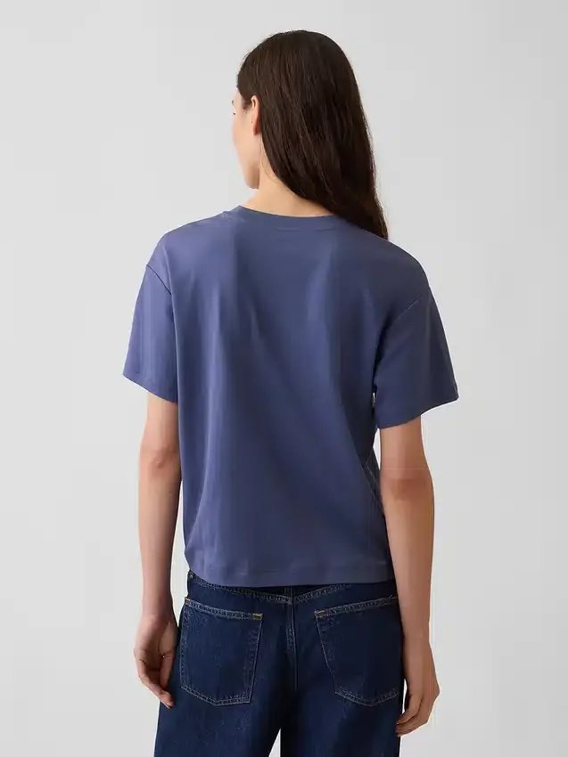 Supima®-bomullst-shirt i avslappnad passform