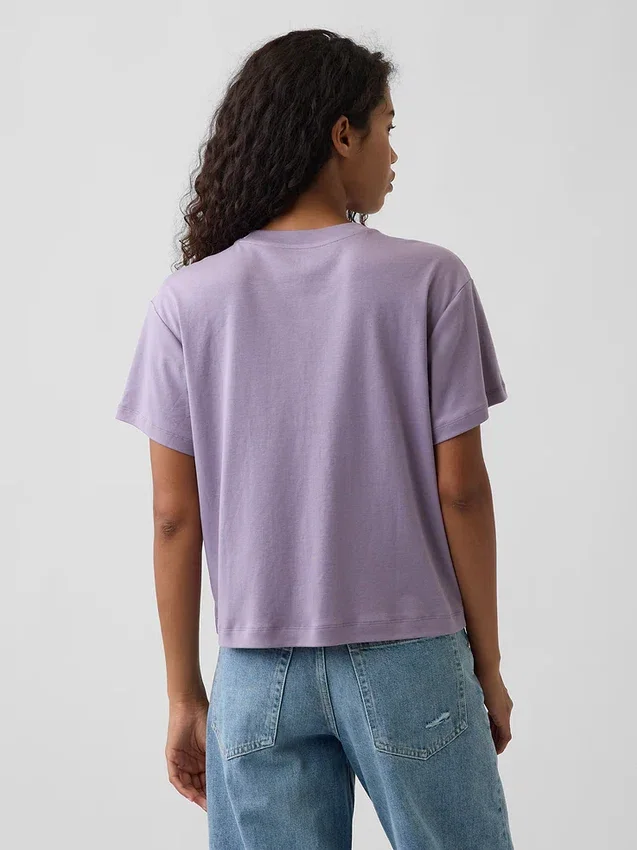 Supima®-bomullst-shirt i avslappnad passform