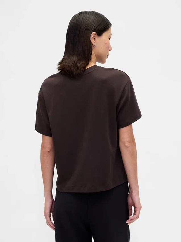 Supima®-bomullst-shirt i avslappnad passform