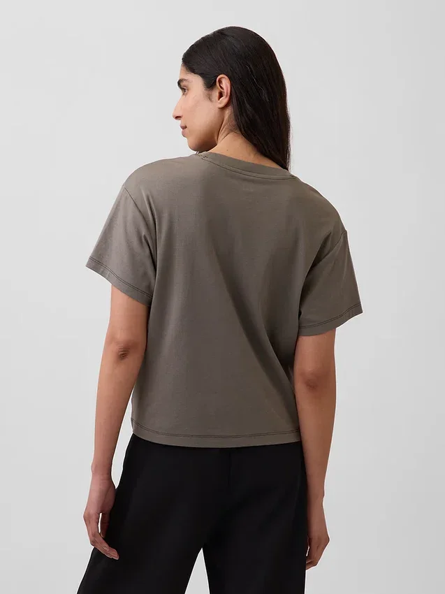 Supima®-bomullst-shirt i avslappnad passform