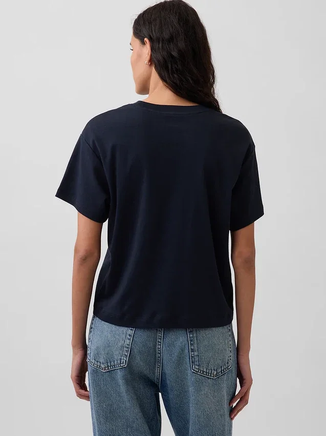 Supima®-bomullst-shirt i avslappnad passform