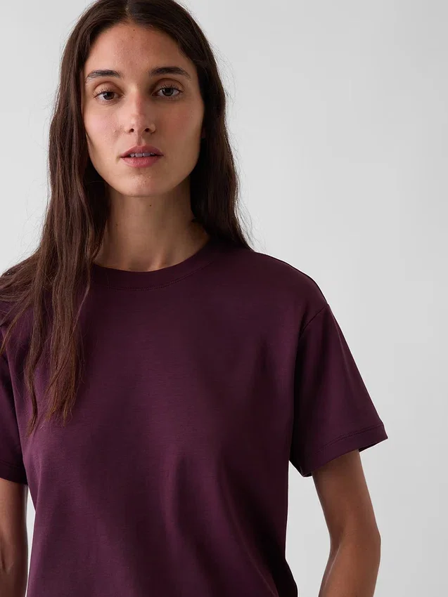 Supima®-bomullst-shirt i avslappnad passform