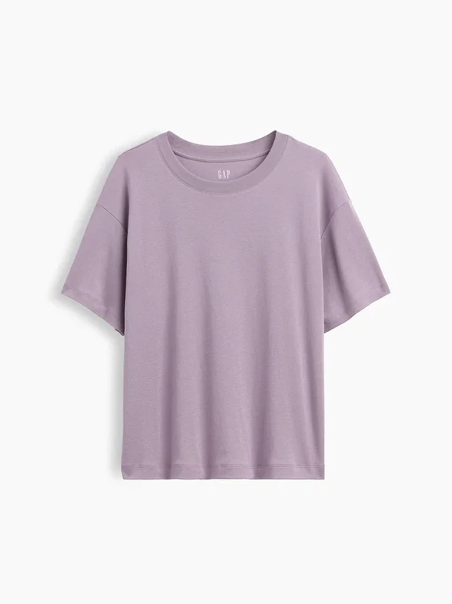 Supima®-bomullst-shirt i avslappnad passform